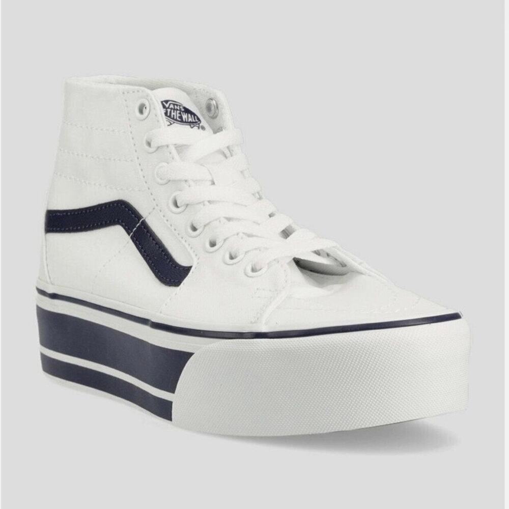 VANS Sk8-Hi Tapered Sport Stripes
Platform Navy White Size 8.5 women | 7.0 men - Picture 5 of 16